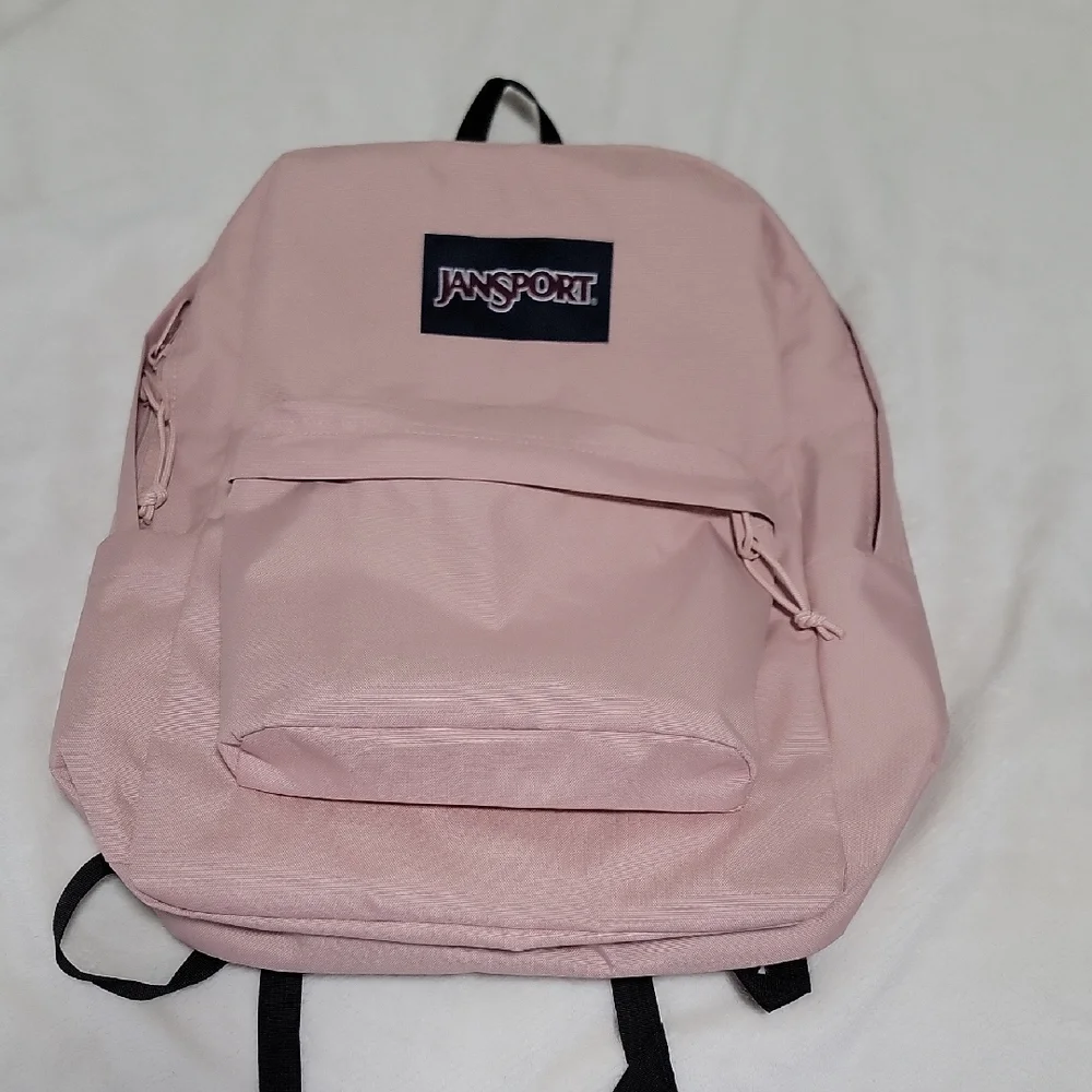 Like New Jansport Light Pink Classic Backpack W/ Front, Inside And Side Pocket